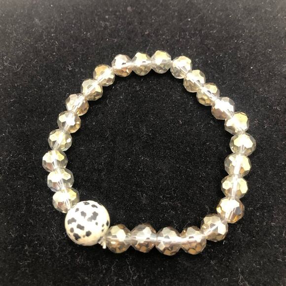 3 Set Gemstone Speckled Sparkling Beads Multi Size Gemstones Stretchy Bracelets - Picture 7 of 12